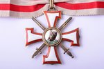 Order of the Bearslayer, 2nd class, silver, Latvia, 20ies of 20th cent., 875 standard, in a case (ca...