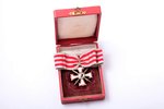 Order of the Bearslayer, 2nd class, silver, Latvia, 20ies of 20th cent., 875 standard, in a case (ca...