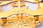 знак, 35 лет выслуги, золото, Финляндия, 34.7 x 35 мм, 750 проба...