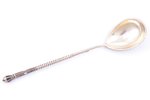 teaspoon, silver, 84 standard, 25.10 g, cloisonne enamel, 14.2 cm, workshop of Pavel Amerikatsev, 19...