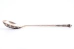 teaspoon, silver, 84 standard, 25.10 g, cloisonne enamel, 14.2 cm, workshop of Pavel Amerikatsev, 19...