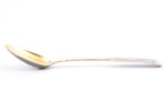 spoon, silver, 84 standard, 27.70 g, niello enamel, gilding, 14.9 cm, Michael Koshkov, 1858, Veliky...