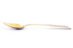 spoon, silver, 84 standard, 37.15 g, niello enamel, gilding, 17.2 cm, by Alexander Ivanov Zhilin, 18...