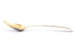 spoon, silver, 84 standard, 35.90 g, niello enamel, gilding, 16.6 cm, Scripicin Sakerdon, 1840, Volo...