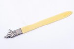 letter knife, silver, 875, 900 standard, total weight of item 39.90, bone, 28.5 cm...
