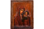 icon, Our Lady of Kazan, in icon case, board, silver, painting, guilding, 84 standart, Russia, 1899-...