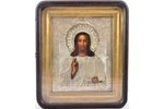 icon, Jesus Christ Pantocrator, in icon case, board, silver, painting, 84 standart, workshop of Ivan...