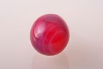 pendant, egg-shaped, synthetic ruby, gold, 56 standard, 1.46 g., the item's dimensions 1.5 x 0.9 cm,...