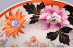 deserta šķīvis, rokas gleznojums, porcelāns, Popova manufaktūra, Krievijas impērija, 19.gs. vidus, Ø...