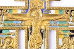 krusts, Kristus Krustā Sišana, vara sakausējuma, 6-krāsu emalja, Krievijas impērija, 16.6 x 11 x 0.4...