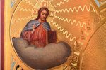 ikona, Svētais Nikolajs Brīnumdarītājs, dēlis, gleznojums, vizuļzelts, Krievijas impērija, 19. gs. b...