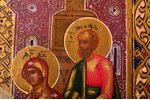 икона, Рождество Христово, доска, живопиcь, сусальное золото, Российская империя, 22 x 17.8 x 1.6 см...