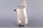 coffeepot, silver, 84 standard, 748.55 g, h 16.9 cm, by Heinoin Johann, 1873, St. Petersburg, Russia...