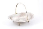 candy-bowl, silver, 84 standard, 305.90 g, engraving, 22.4 x 18.4 cm, h (with handle) 16.4 cm, 1889,...