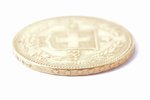 20 франков, 1895 г., B, золото, Швейцария, 6.43 г, Ø 21.3 мм, XF, 900 проба...