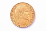 20 франков, 1859 г., A, золото, Франция, 6.44 г, Ø 21.5 мм, XF, 900 проба...
