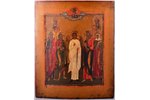 ikona, Sargeņģelis ar svētajiem, dēlis, gleznojums, zeltījums, Krievijas impērija, 19. gs. 1. puse,...