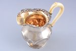 cream jug, silver, 84 standard, total weight of the item 214, h 12.5 cm, Ivan Gubkin factory, 1849,...