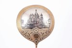 spoon, silver, 84 standard, 46.55 g, engraving, niello enamel, gilding, 15.1 cm, Vasiliy Semenov fac...