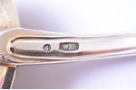 spoon, silver, made from a coin, The Romanov Tercentenary, 875 standard, 36.30 g, 12.8 cm, by Julijs...