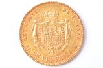 25 pesetas, 1880, M, MS, gold, Spain, 8.03 g, Ø 24 mm, XF...