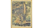 Шильдер Андрей Николаевич (1861—1919), Лесной пейзаж, 1917 г., бумага, смешанная техника, 32 x 22.8...