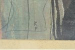 Fridrihsons Kurts (1911–1991), Abstrakta kompozīcija, 20.gs. 70tie gadi, kartons, jaukta tehnika, 50...