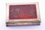 set of silver cigarette case (800 standart, Hungary, total weight of cigarette case 453.65g), questi...