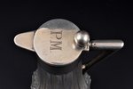 jug, silver, crystal, 800 standard, total weight of item 298.90, h - 17.2 cm, Otto Schneider, German...