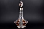 carafe, silver, crystal, 835 standard, total weight of item 1200, h (with cap) - 28.4 cm, Germany, s...