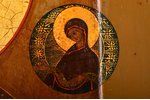 ikona, Svētais Nikolajs Brīnumdarītājs. Mstera; gleznota uz zelta, dēlis, gleznojums, Krievijas impē...
