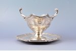 sauce-boat with stand, silver, 950 standart, 1057.05 g, Boin Taburet, France, stand - 29.4 x 19.3 cm...