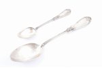 teaspoon, soup spoon, silver, 84 standard, (total weight of items) 119.30, soup spoon - 22 cm, teasp...