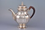 coffeepot, silver, 950 standard, total weight of the item 905.5, h 22.8 cm, Tetard Freres, Paris, Fr...