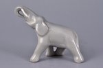 figurine, Elephant, porcelain, Riga (Latvia), J.K.Jessen manufactory, 1933-1935, 9 x 4.3 x 6.7 cm, t...