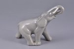 figurine, Elephant, porcelain, Riga (Latvia), J.K.Jessen manufactory, 1933-1935, 9 x 4.3 x 6.7 cm, t...