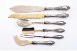 flatware set, silver, 6 items, shovel knife from other complect (master Vladyslav Hempel), 84 standa...