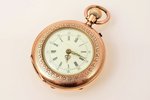 карманные часы, "Remontoir", Швейцария, золото, металл, 14 K проба, общий вес 28.30 г, 3.33 x 4.29 с...