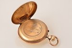 pocket watch, "Remontoir", Switzerland, gold, metal, 14 K standart, total weight 28.30 g, 3.33 x 4.2...