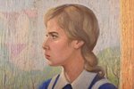 Zhilvinska Jadviga (1918-2010), Schoolgirl, 1973, carton, oil, 70 x 49 cm...