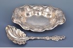 set, tray, spoon, silver, 925 standard, 269.85 g, 21.1 x 15.7, 22 cm, L. W. Vilsack & Co, USA...