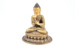 figurine, Buddha, bronze, h 10.5 cm, weight 347.90 g....