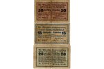 20 копеек, 30 копеек, 15 копеек, банкнота, Городское управление Елгавы, 1918 г., Латвия, F...