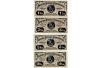 1 copeck, 10 kap., 3 kopecks, 5 kopeck, banknote, Libava City Council, 1915, Latvia, UNC...