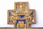 cross, The Crucifixion of Christ, copper alloy, 2-color enamel, Russia, the border of the 19th and t...