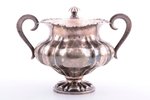 sugar-bowl, silver, 875 standard, 579.90 g, h 15 cm, by Arnolds Naika, the 20-30ties of 20th cent.,...