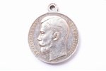 медаль, За Храбрость, № 1155944, (с изображением Николая II), 4-я степень, серебро, Российская Импер...