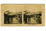 photography, stereo, market in Saratov, Russia, beginning of 20th cent., 18x9 cm...