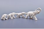 figurine, Elephants, porcelain, Riga (Latvia), USSR, Riga porcelain factory, the 70-80ies of 20th ce...