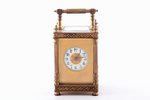 table clock, chimes every hour, France, 1307.5 g, 15.5 x 8 x 6.6 cm, working well...